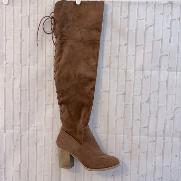 Over the Knee Chocolate Boots - Picture 9 of 12